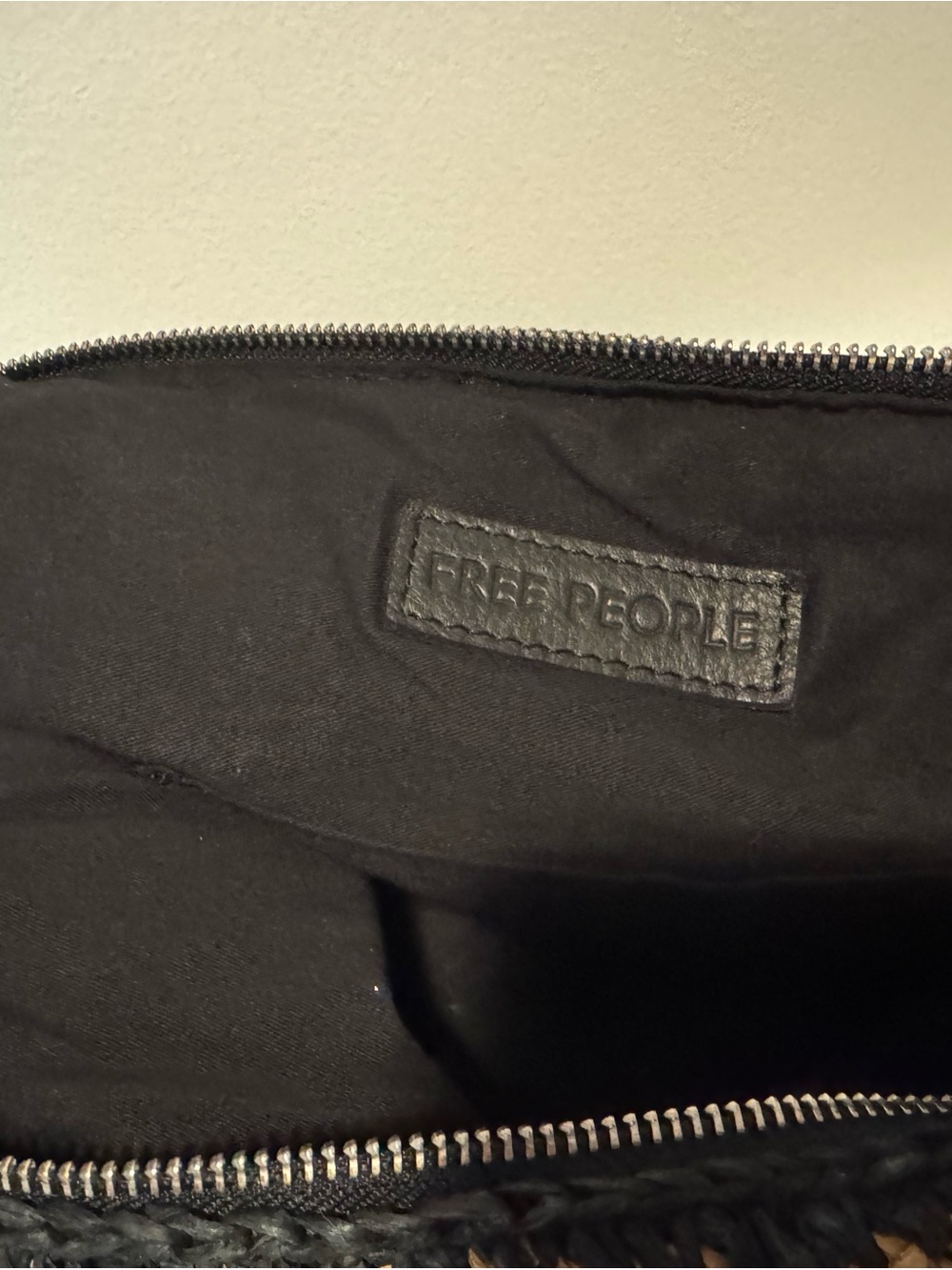 Free People Woven Straw Shoulder Bag in Natural and Black - Picture 5 of 5